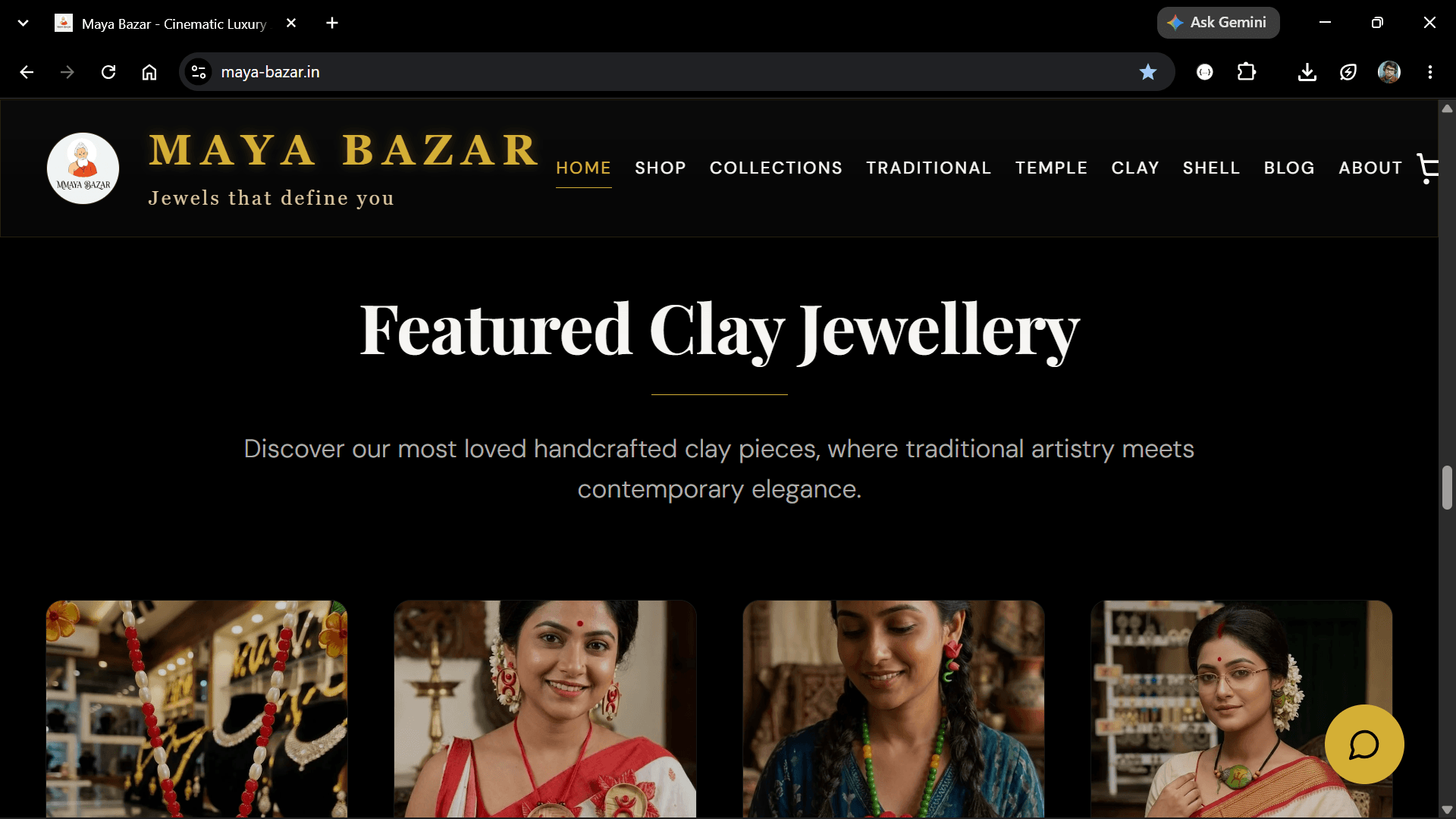 Client website — featured product collection